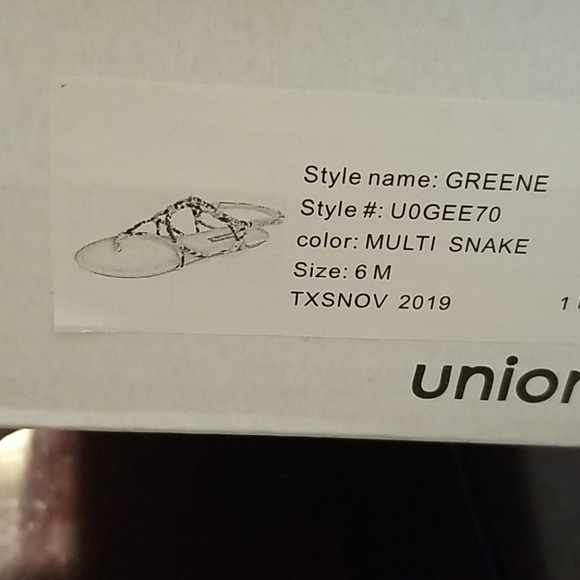 Unionbay multi color snake sandals - Picture 4 of 4